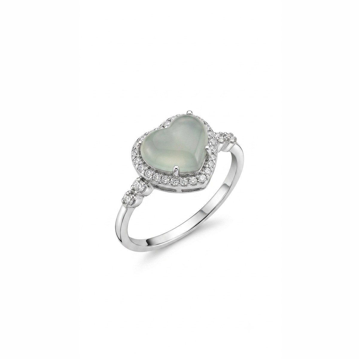 Bague Amour infini — Jade, taille cœur