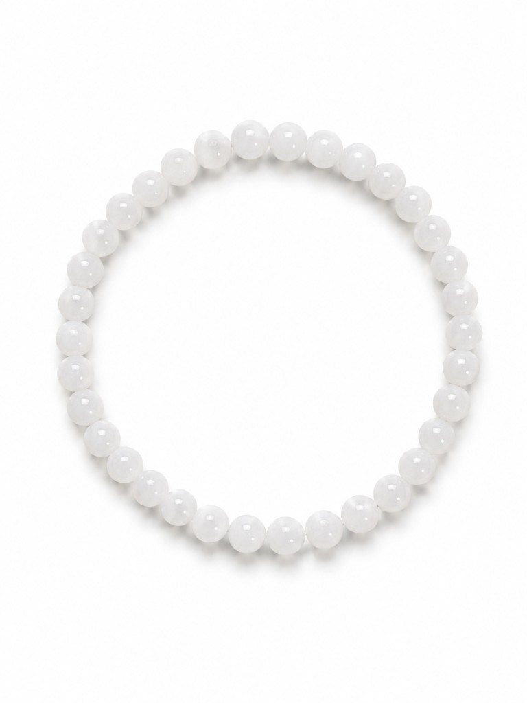 Bracelet Brume de jade — Jade blanc