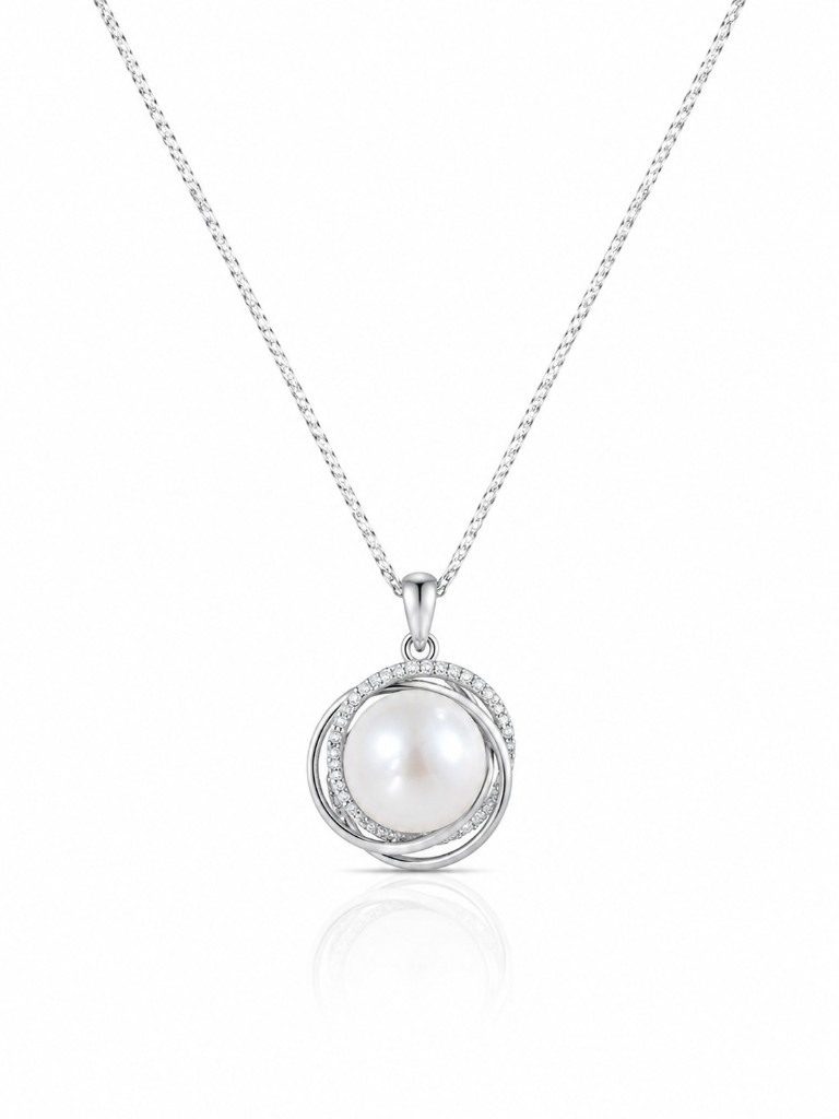 Collier Orbite précieuse — Perle d'eau douce