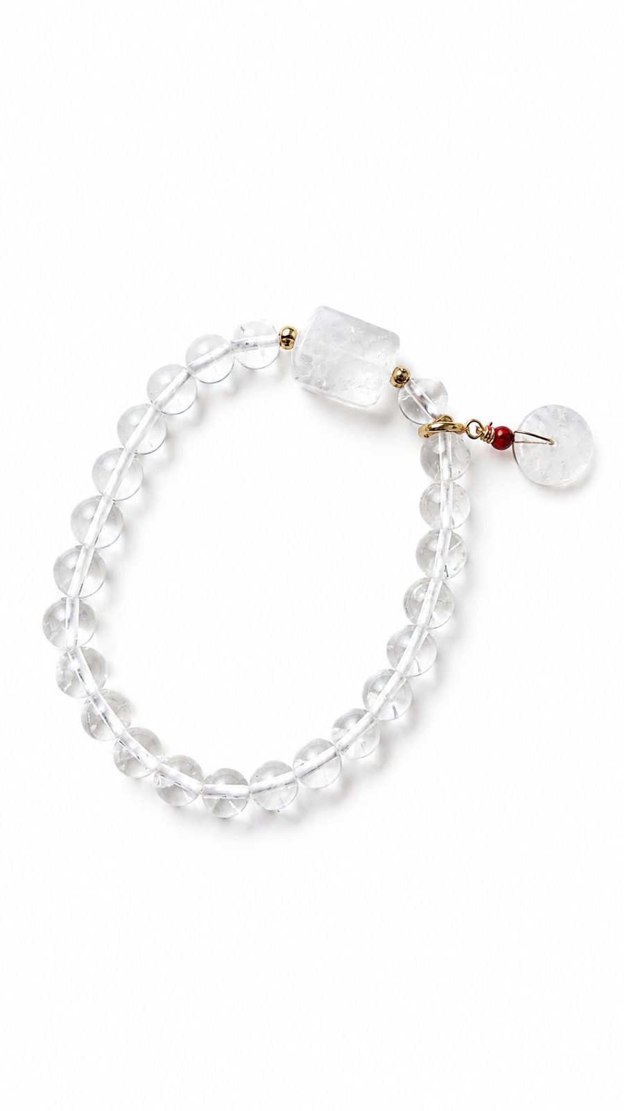 Bracelet Perles de lumière — Cristal de roche