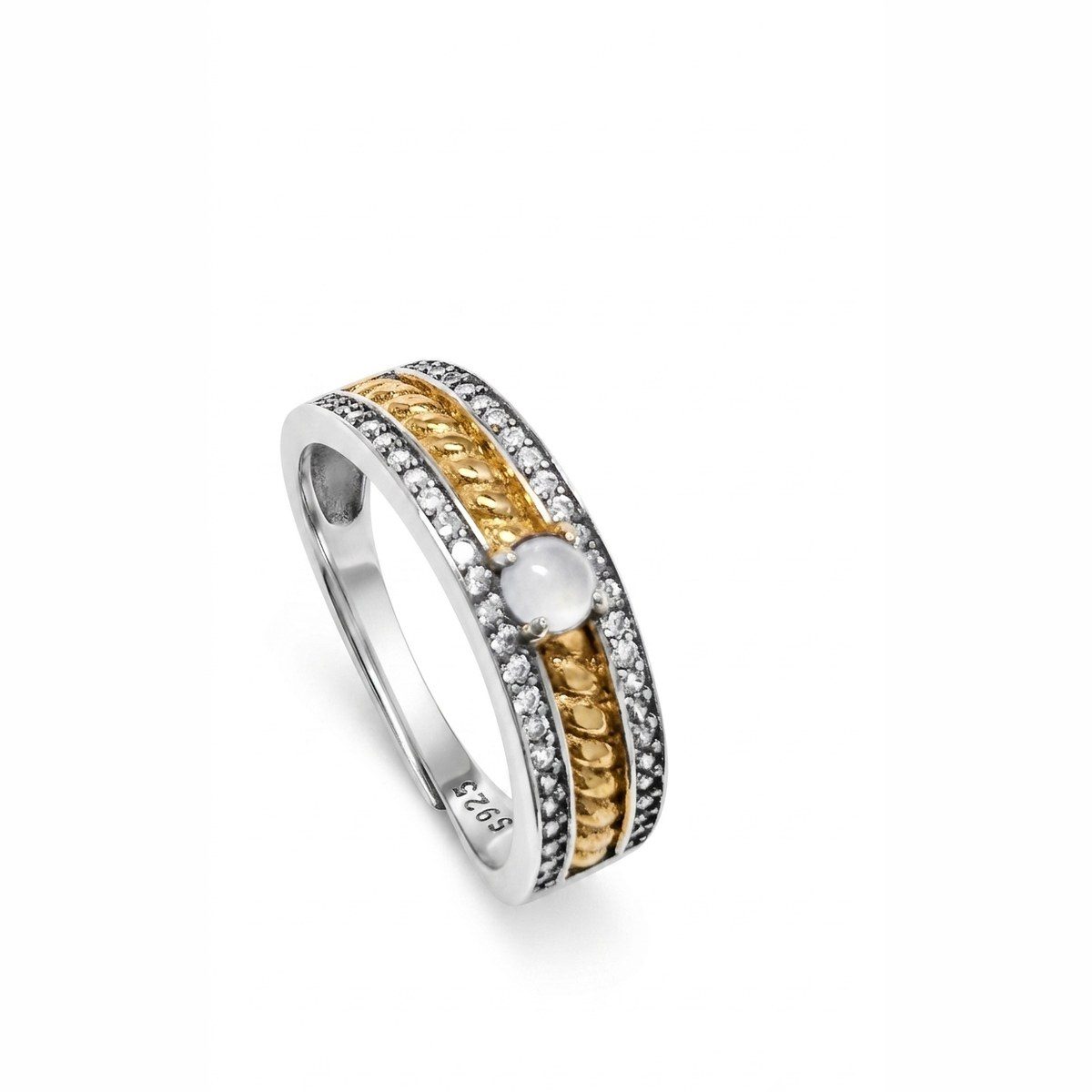 Bague Protection infinie — Pierre de lune